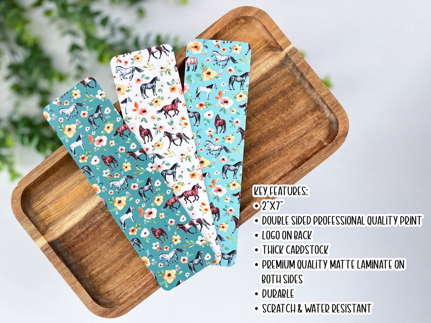 Equestrian Bookmark – Premium Matte Double-Sided Design (2"x7")