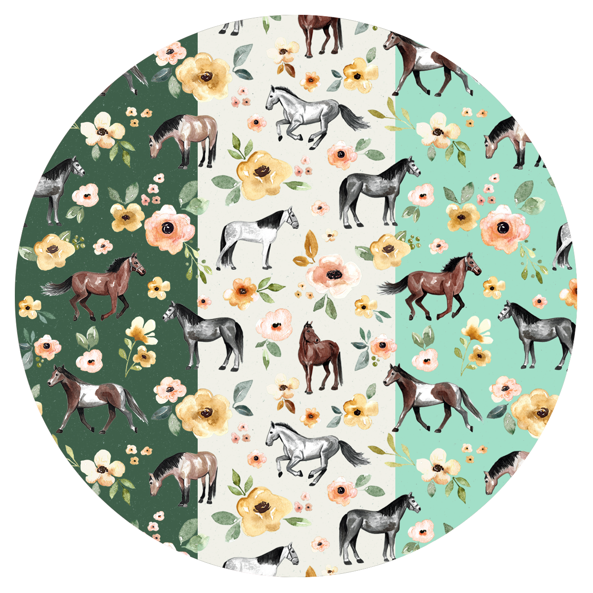Sunset Florals Satin Scrunchie Collection Bundle